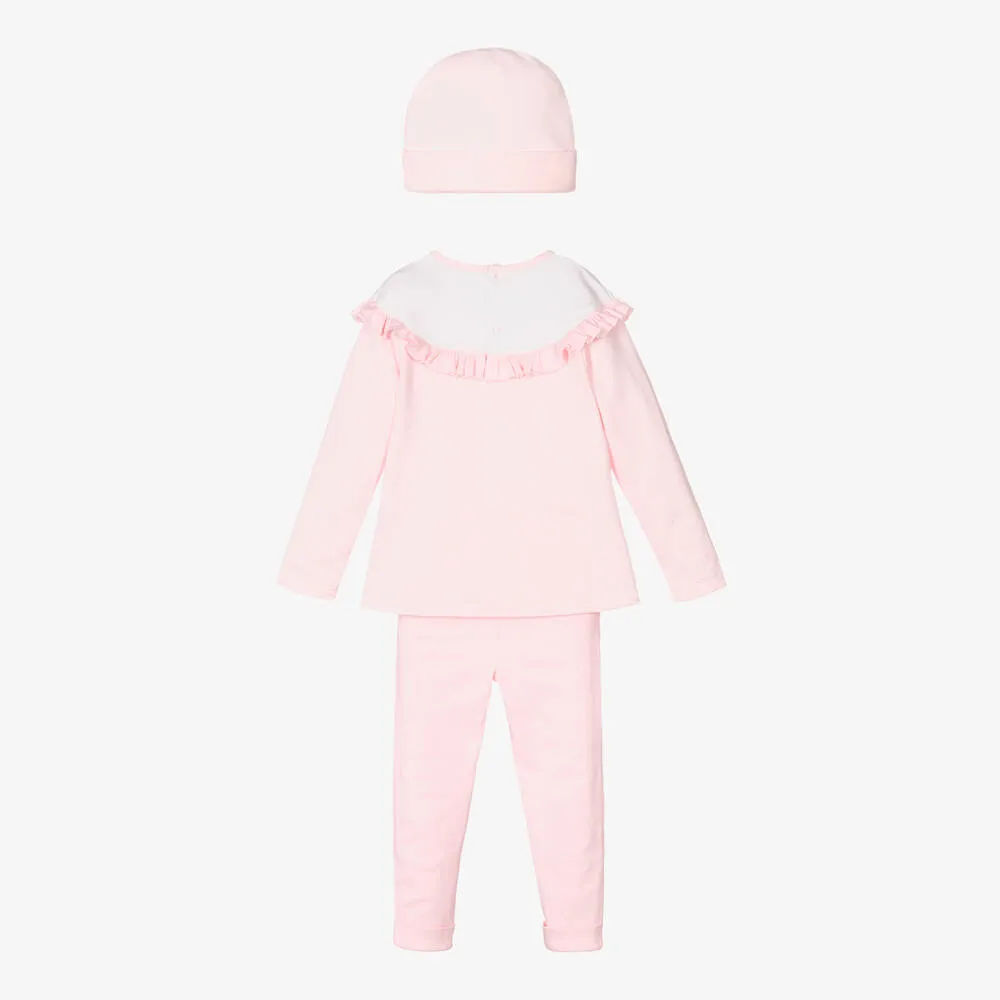 Girls Pink Top & Leggings Set