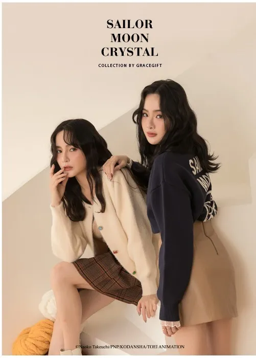 GRACE GIFT  |Casual Style Street Style Collaboration Long Sleeves