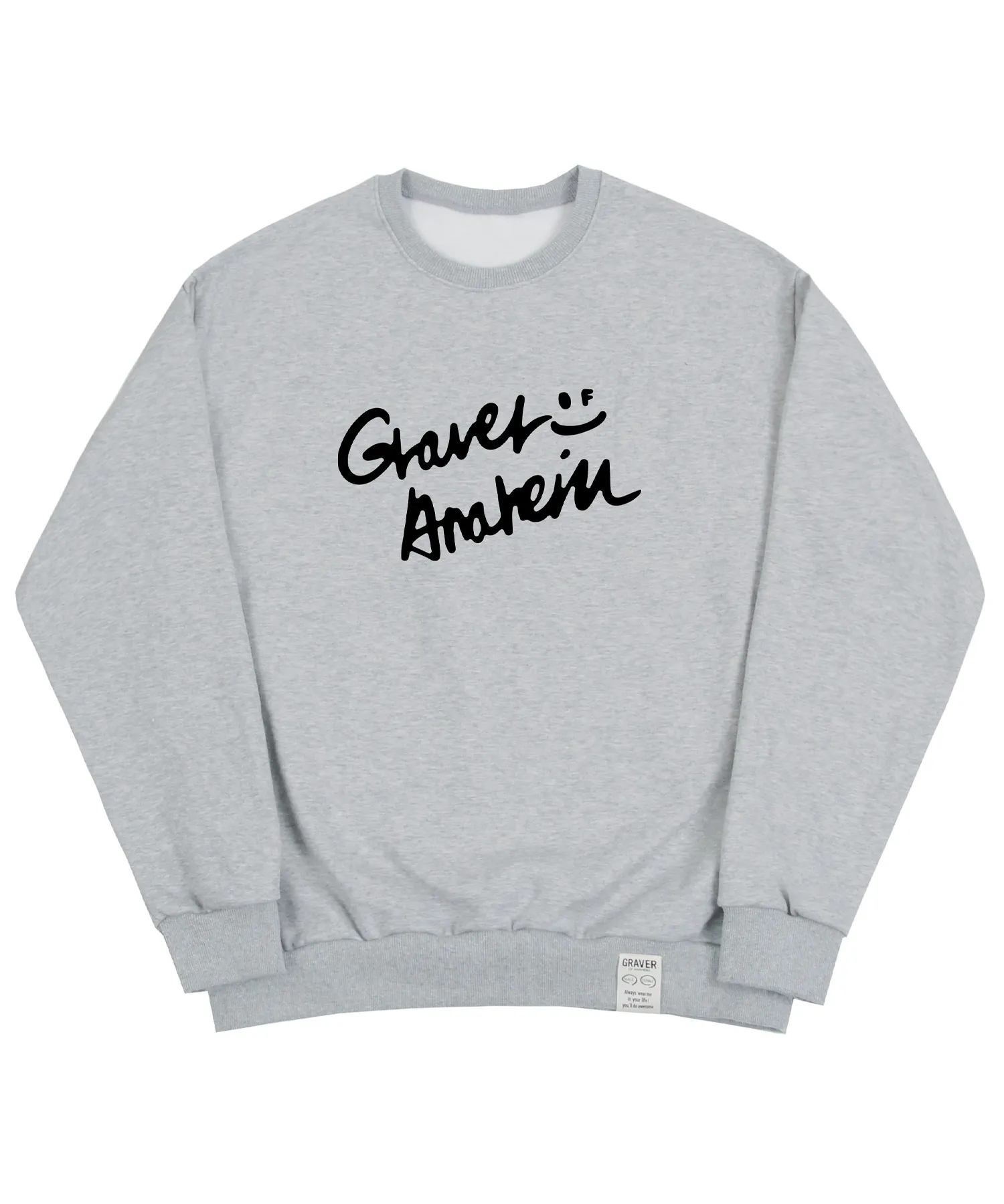 GRAVER  |Unisex Street Style Long Sleeves Cotton Logo Sweatshirts