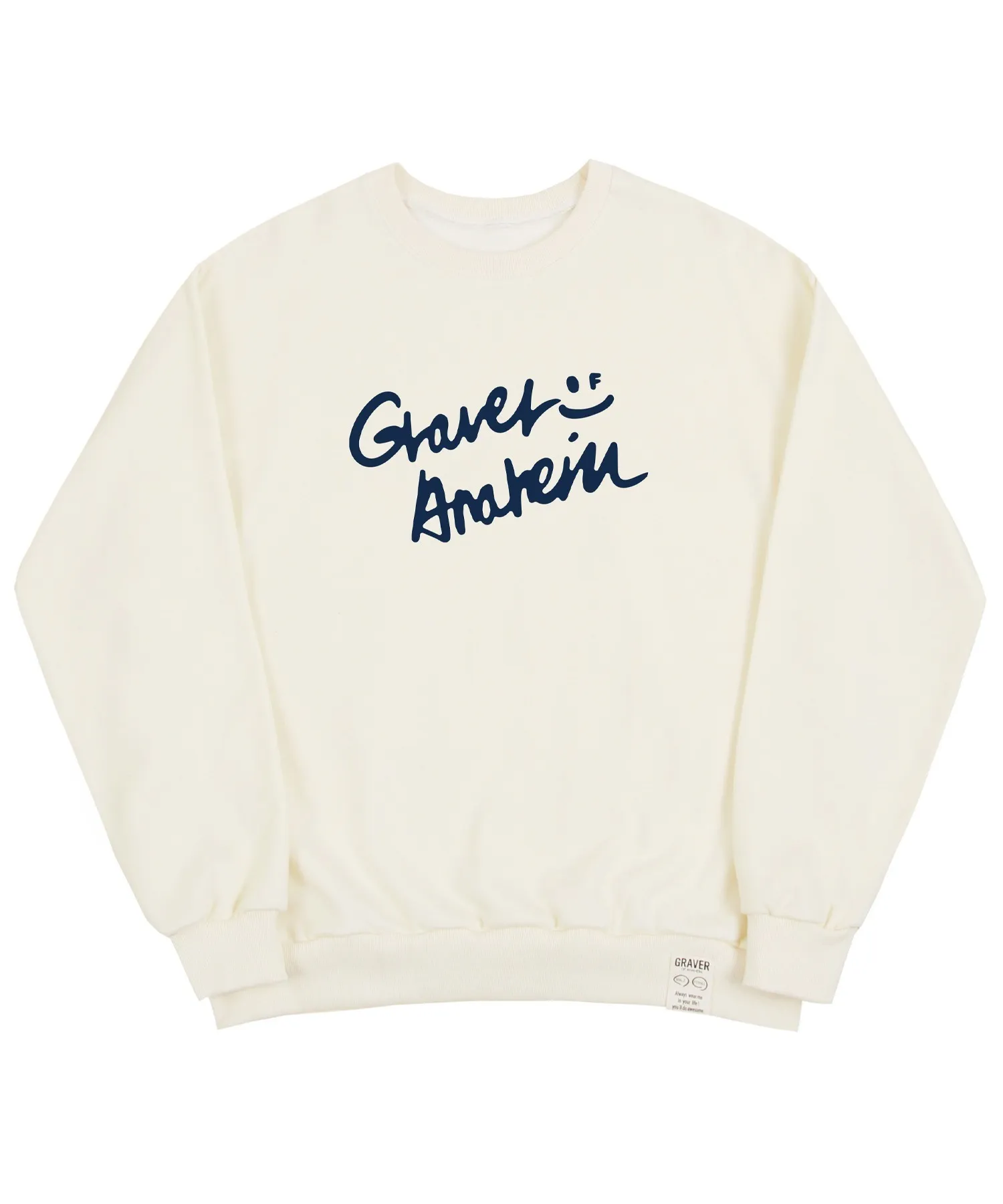 GRAVER  |Unisex Street Style Long Sleeves Cotton Logo Sweatshirts