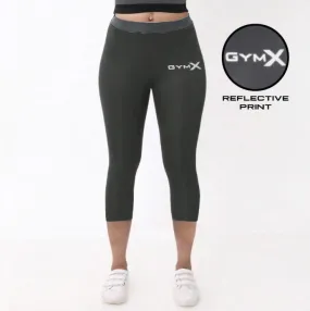 GymX  Black 3/4th Leggings - Sale