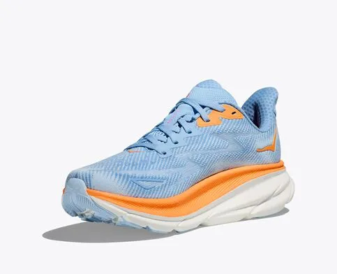 Hoka Women’s Clifton 9 Running Shoes-Airy Blue/Ice Water