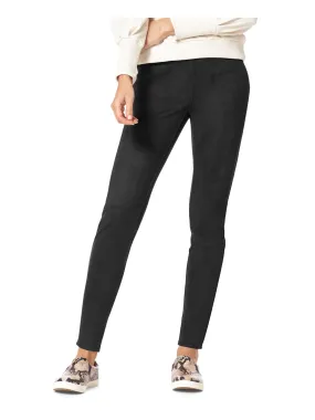 HUE Womens Black High Waist Leggings