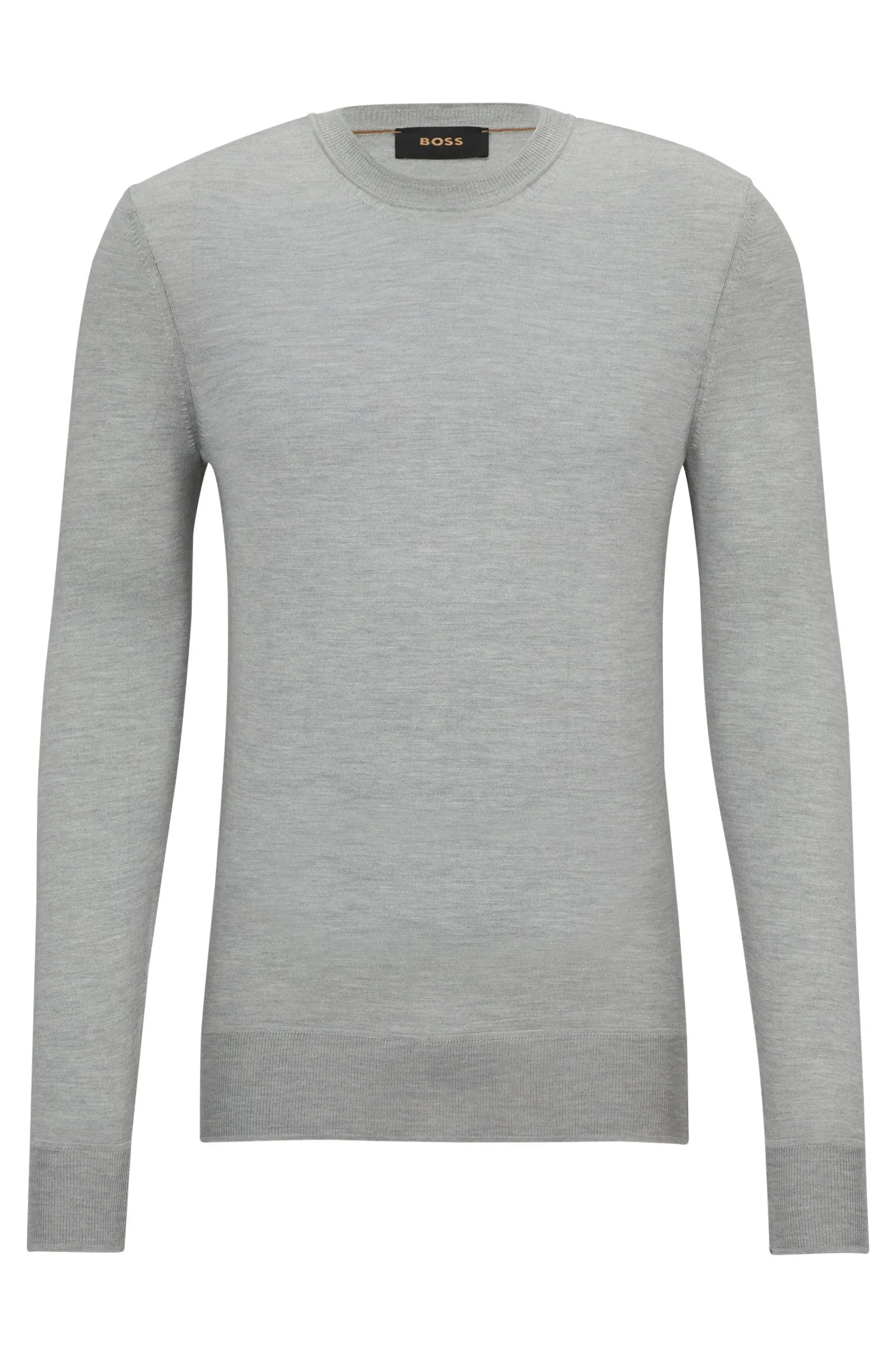 Hugo Boss  |Pullovers Silk U-Neck Long Sleeves Plain Sweaters