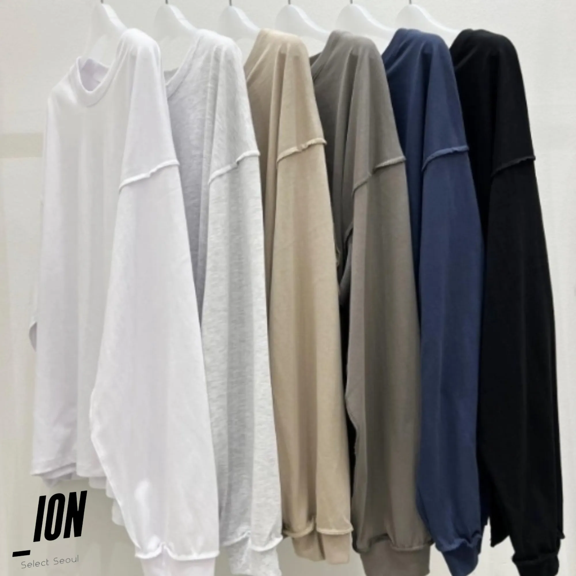 IONSEOUL  |Unisex Street Style Plain Oversized T-Shirts