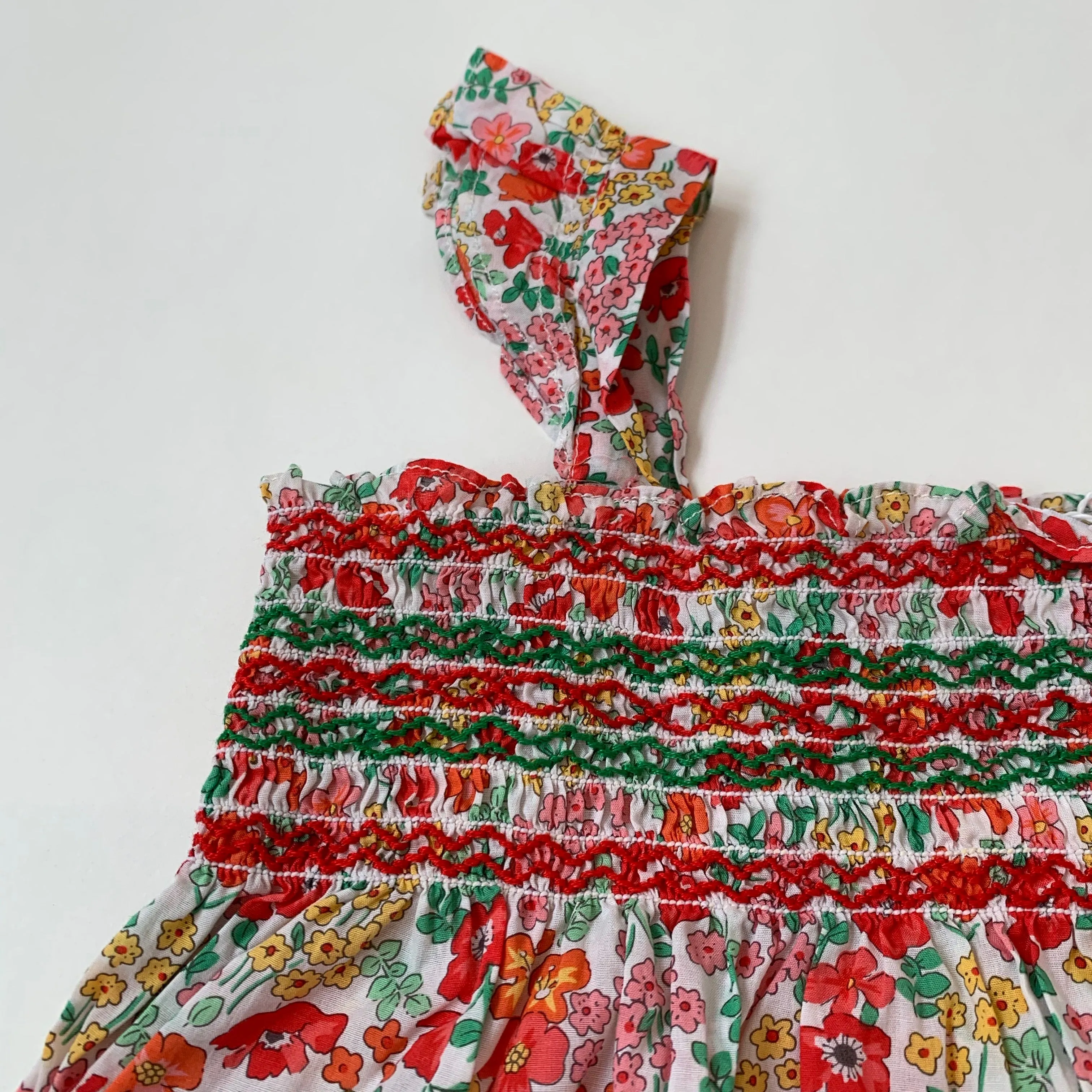 Jacadi Red Toned Liberty Print Sundress And Hat:  2 Years