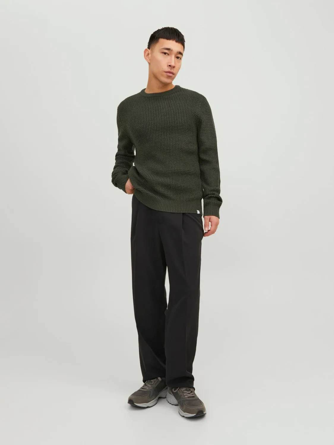 Jack & Jones Mens 'JJEWILLIAM' Crew Neck Knit Jumper