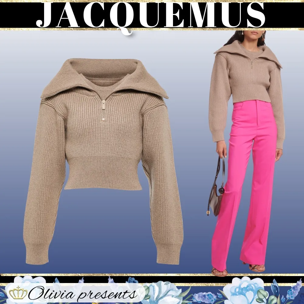 JACQUEMUS  |Casual Style Wool Long Sleeves Plain Puff Sleeves