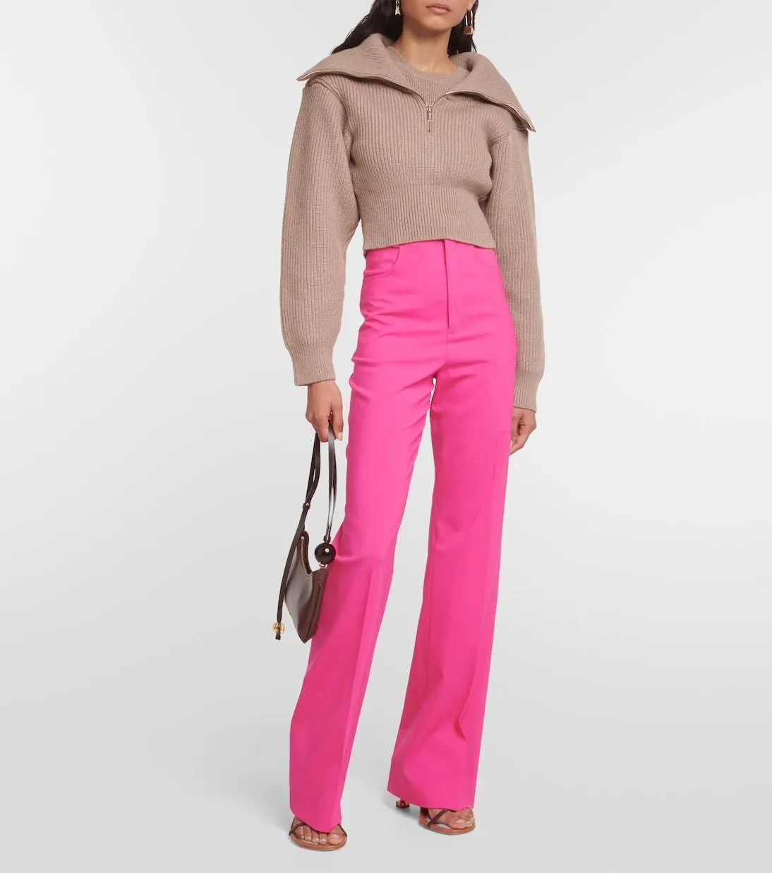 JACQUEMUS  |Casual Style Wool Long Sleeves Plain Puff Sleeves