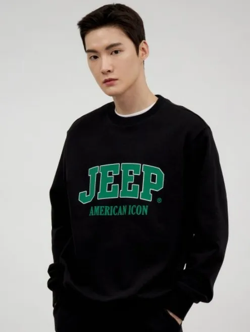 JEEP  |Unisex Street Style Long Sleeves Plain Cotton Logo