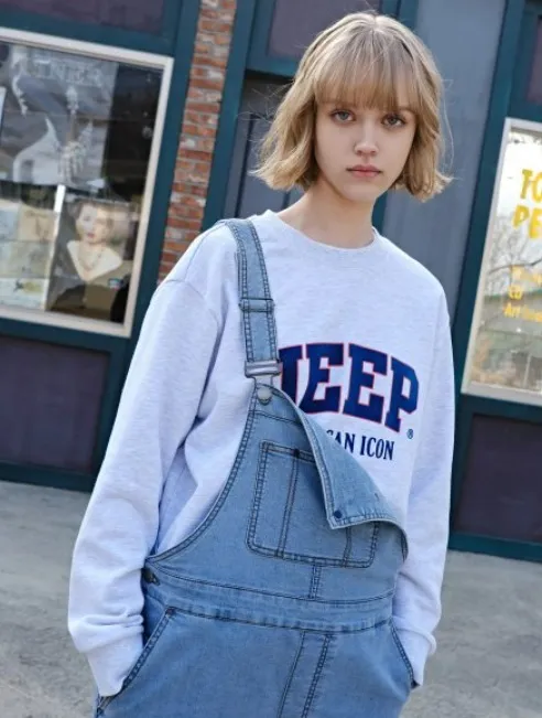 JEEP  |Unisex Street Style Long Sleeves Plain Cotton Logo