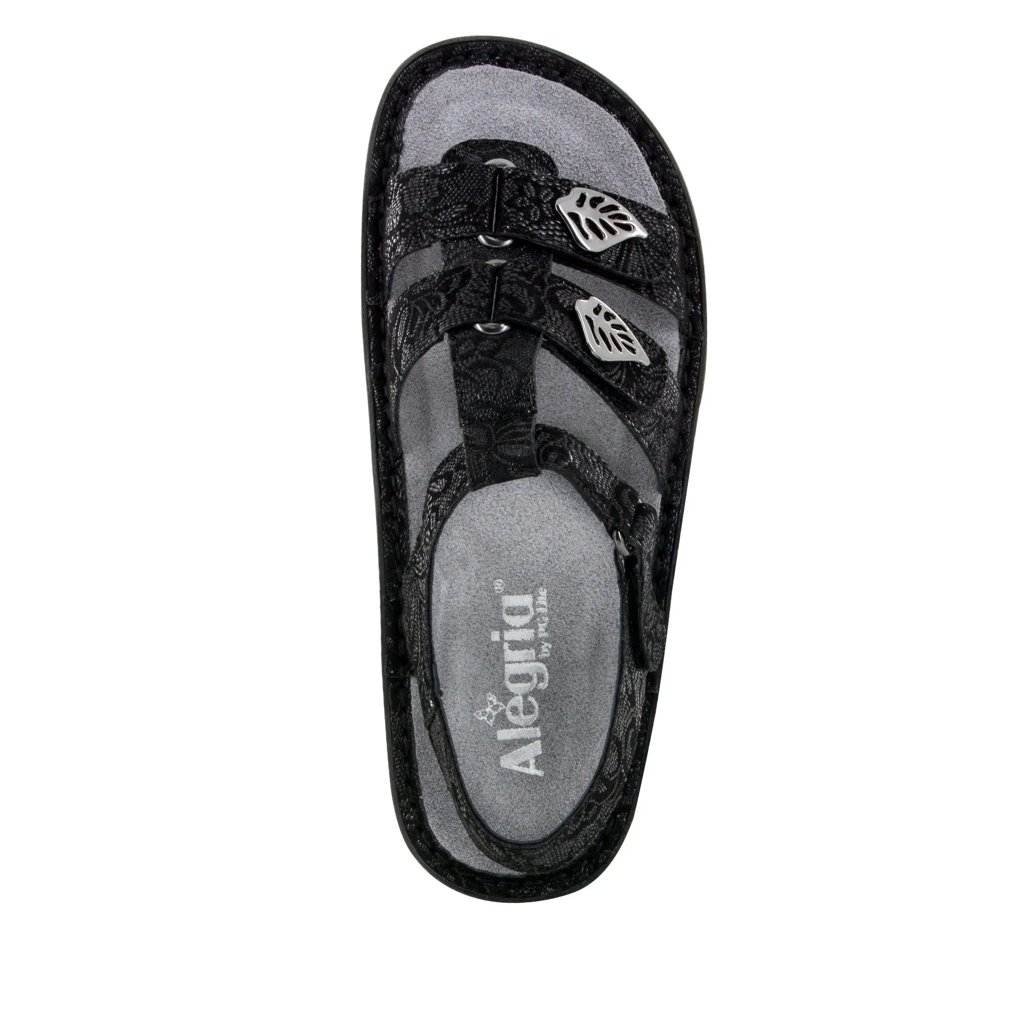 Kleo Black Leaf Sandal