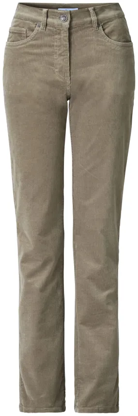 Ladies corduroy pants narrow leg, Medium gray | Manufactum