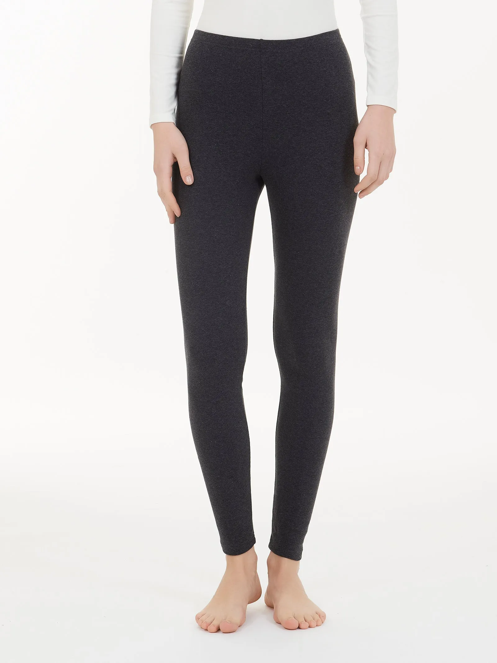 Leggings in cotone stretch - Ardesia Mel.