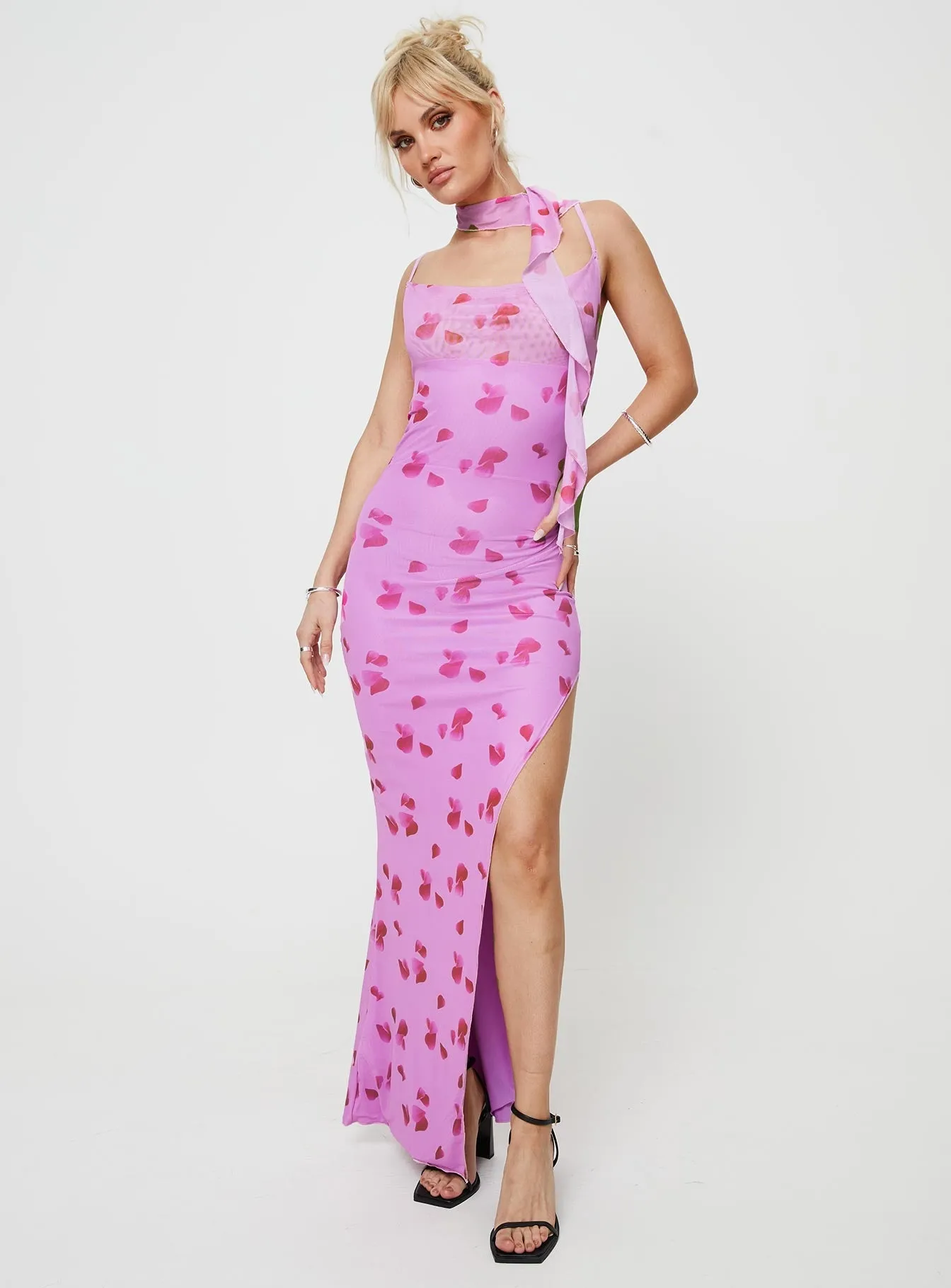 Leland Scarf Maxi Dress Pink