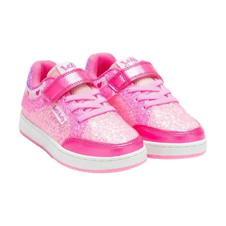 Lelli Kelly FRANGETTA MIX LKAA8090 Scarpe Bambina Sneaker Bianco Rosa Fuxia