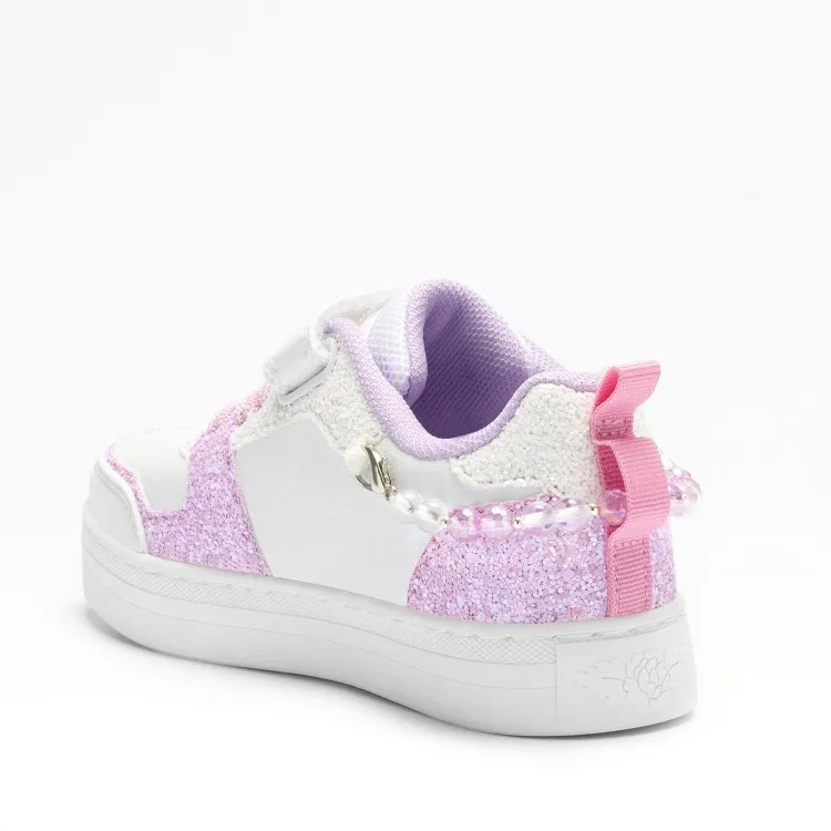 Lelli Kelly GIOIELLO New Scarpe Bambina Sneaker con Accessorio Bianco Lilla