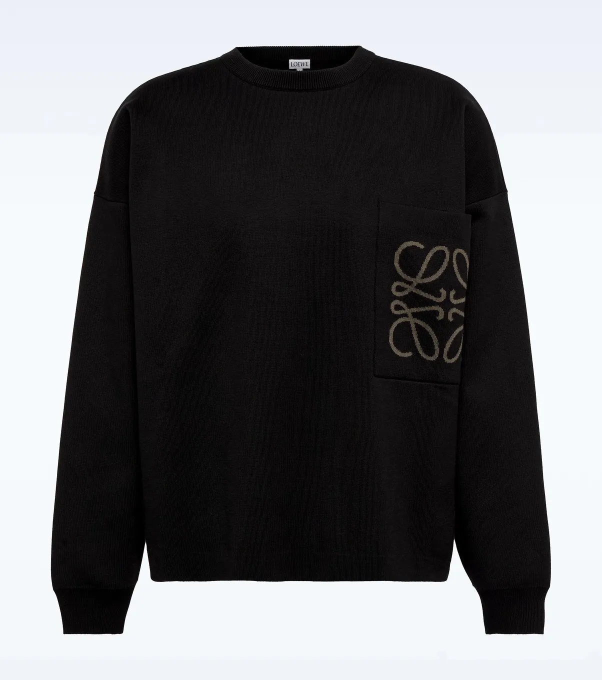 LOEWE  |Crew Neck Pullovers Long Sleeves Cotton Logo Luxury