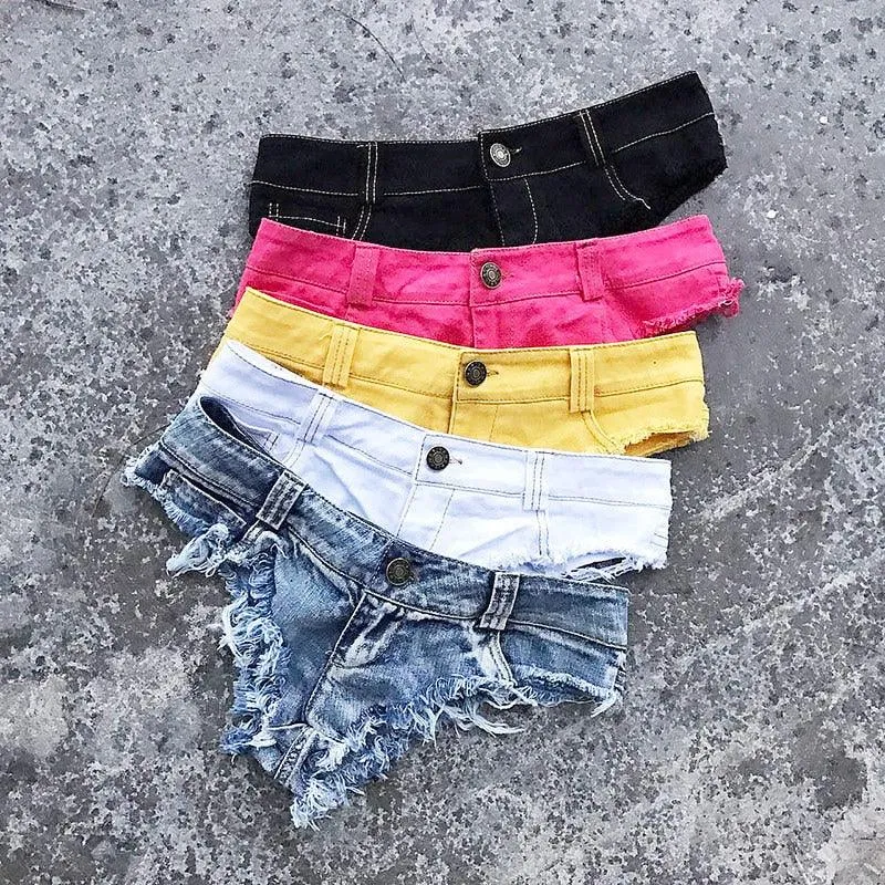 Low Waist Denim Shorts