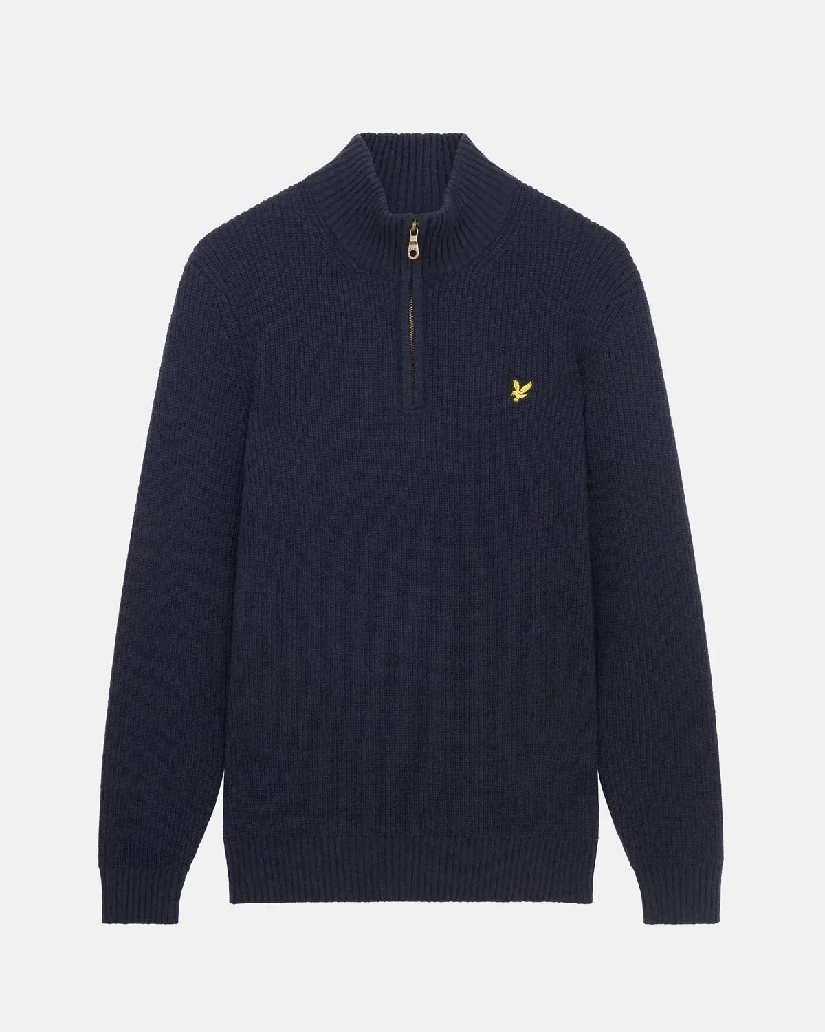 Lyle & Scott Mens Ribbed Quarter Zip Jumper