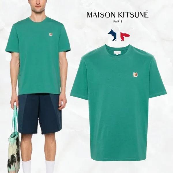 MAISON KITSUNE  |Plain Short Sleeves Designers T-Shirts