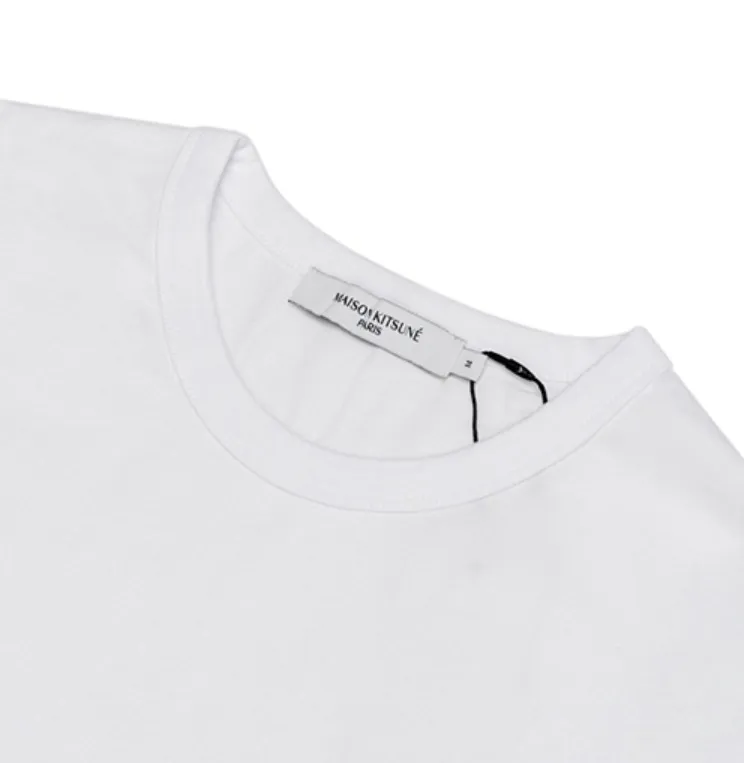 MAISON KITSUNE  |Street Style Short Sleeves Logo Designers T-Shirts