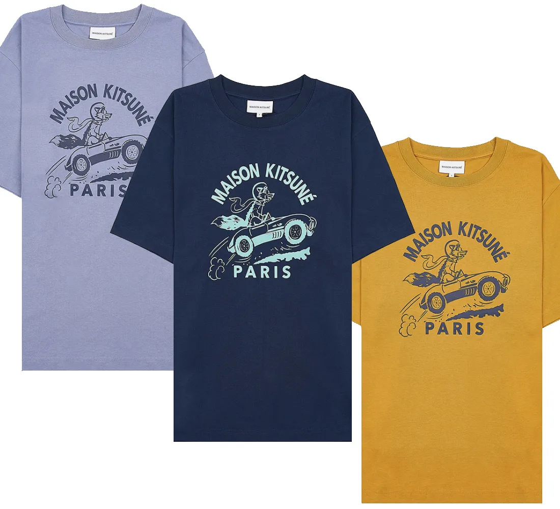 MAISON KITSUNE  |Unisex Plain Cotton Short Sleeves Logo Designers T-Shirts