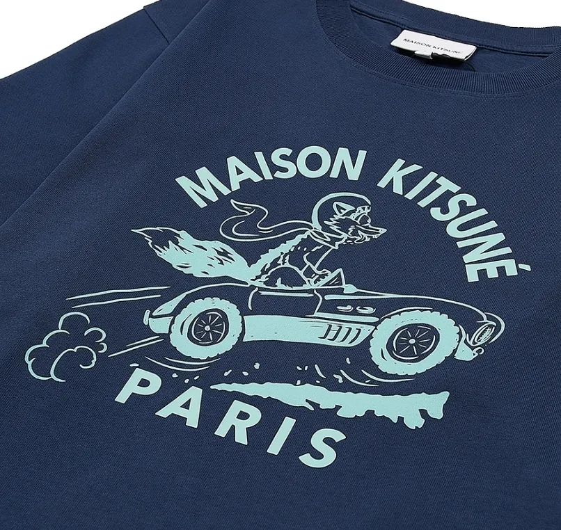 MAISON KITSUNE  |Unisex Plain Cotton Short Sleeves Logo Designers T-Shirts