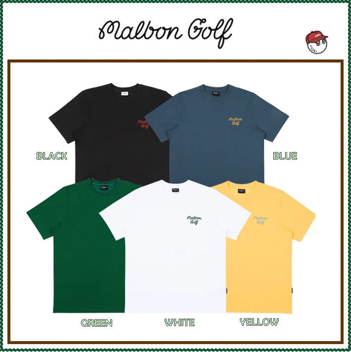 Malbon Golf  |Street Style Plain Cotton Logo T-Shirts