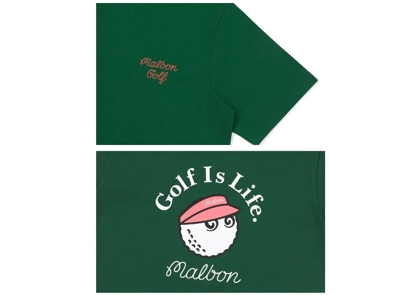 Malbon Golf  |Street Style Plain Cotton Logo T-Shirts