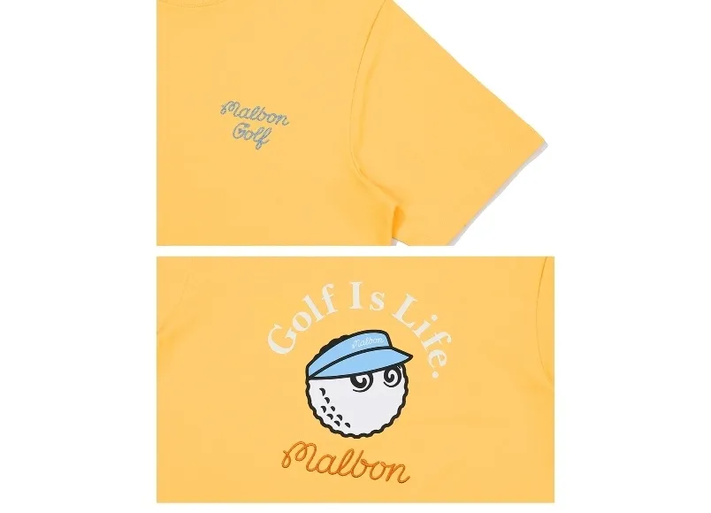 Malbon Golf  |Street Style Plain Cotton Logo T-Shirts