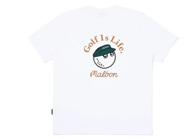 Malbon Golf  |Street Style Plain Cotton Logo T-Shirts