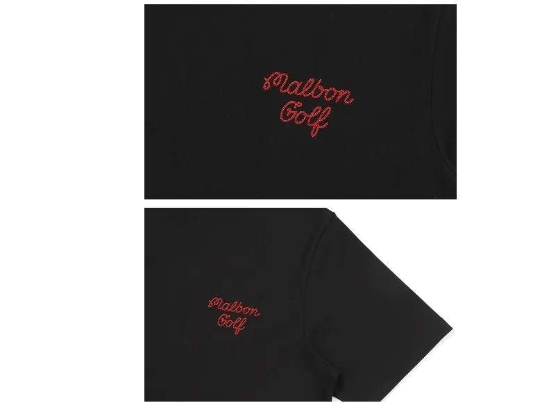 Malbon Golf  |Street Style Plain Cotton Logo T-Shirts