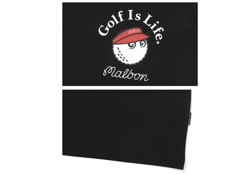 Malbon Golf  |Street Style Plain Cotton Logo T-Shirts