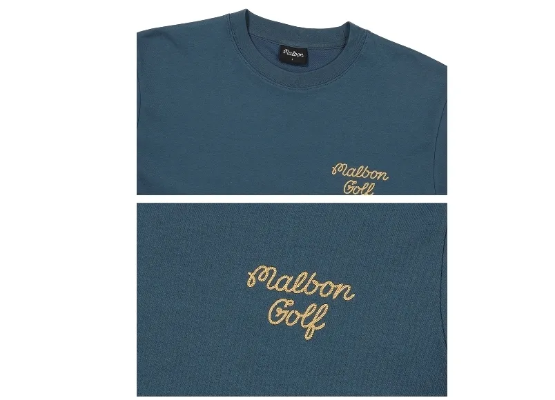 Malbon Golf  |Street Style Plain Cotton Logo T-Shirts