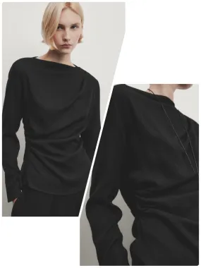 MANGO  |Casual Style Long Sleeves Plain Elegant Style