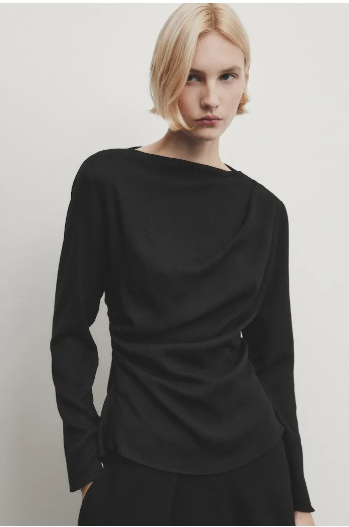 MANGO  |Casual Style Long Sleeves Plain Elegant Style