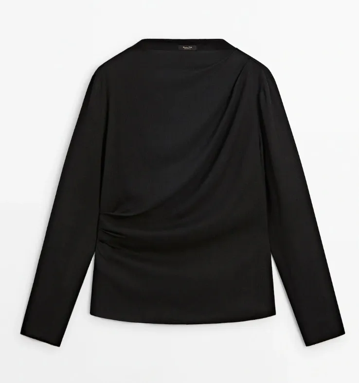 MANGO  |Casual Style Long Sleeves Plain Elegant Style