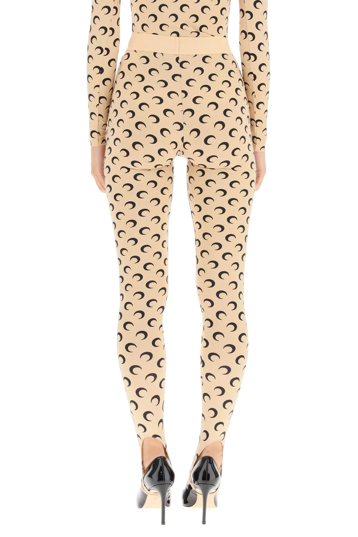 Marine Serre Moon-Printed Stretched Leggings