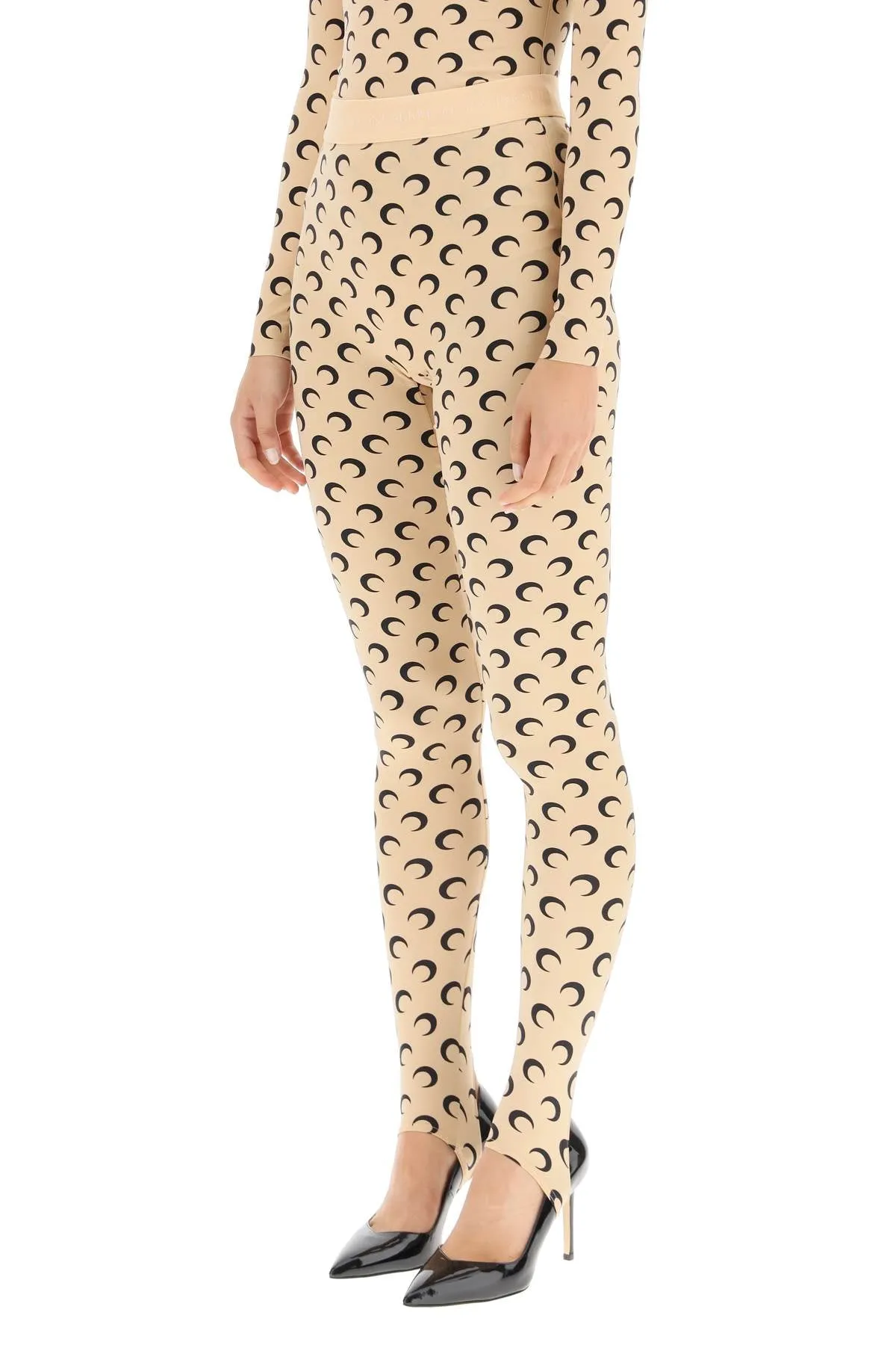 Marine Serre Moon-Printed Stretched Leggings