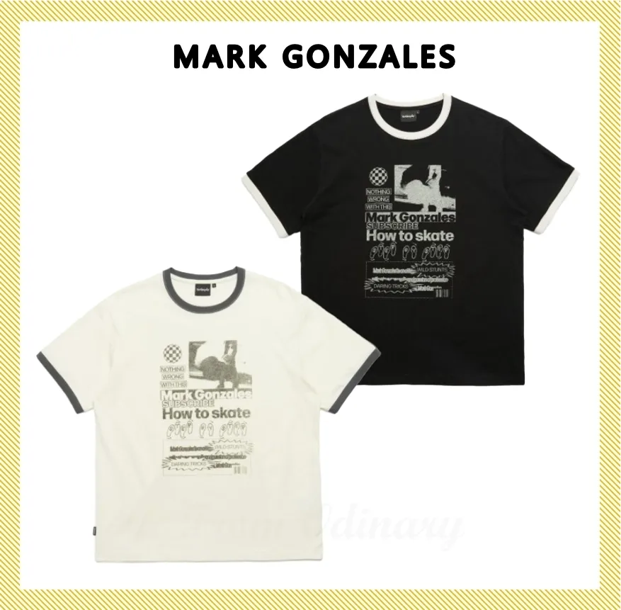 Mark Gonzales  |Unisex Street Style Short Sleeves Logo T-Shirts