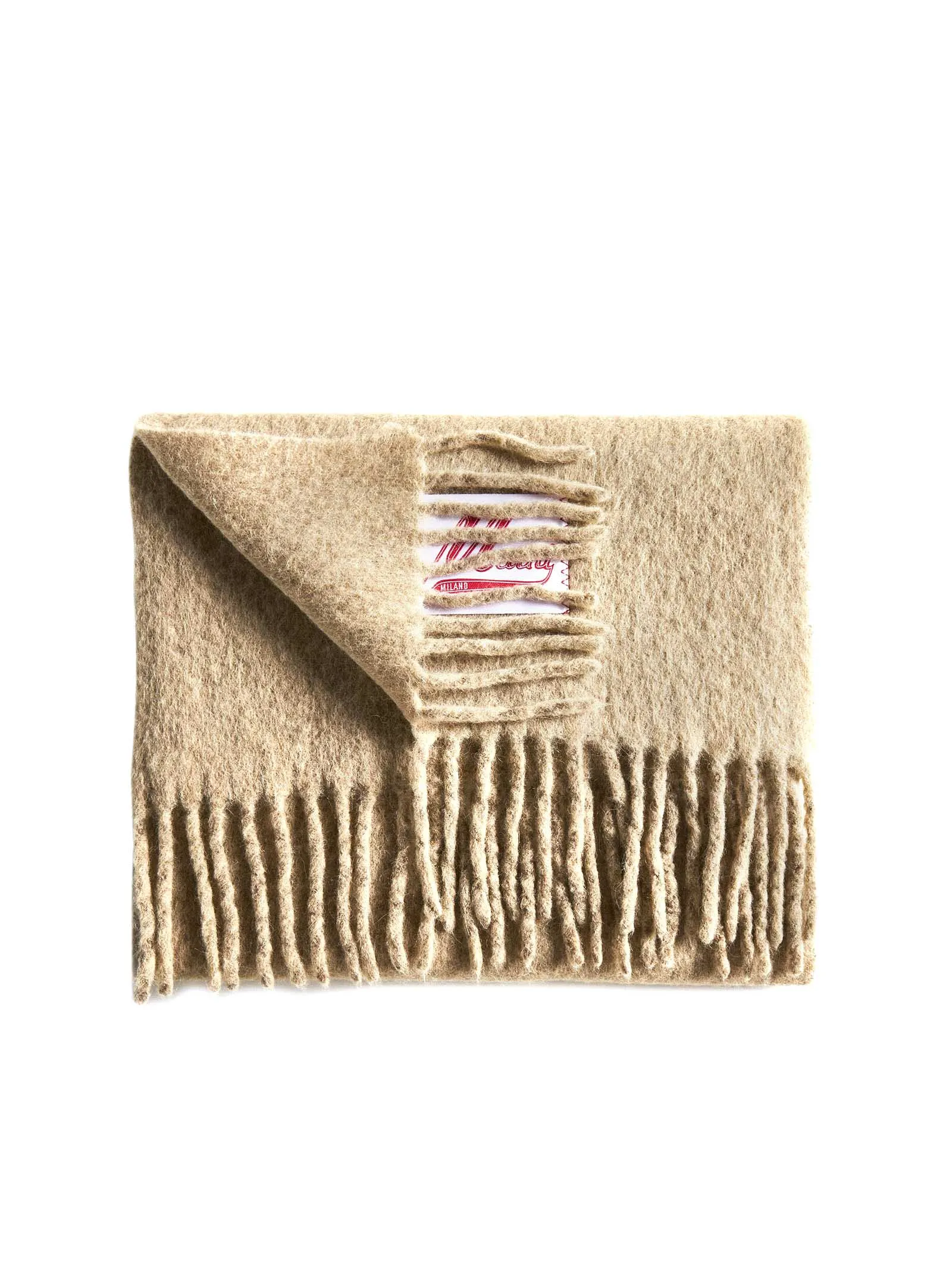 Marni Logo Patch Fringed Scarf