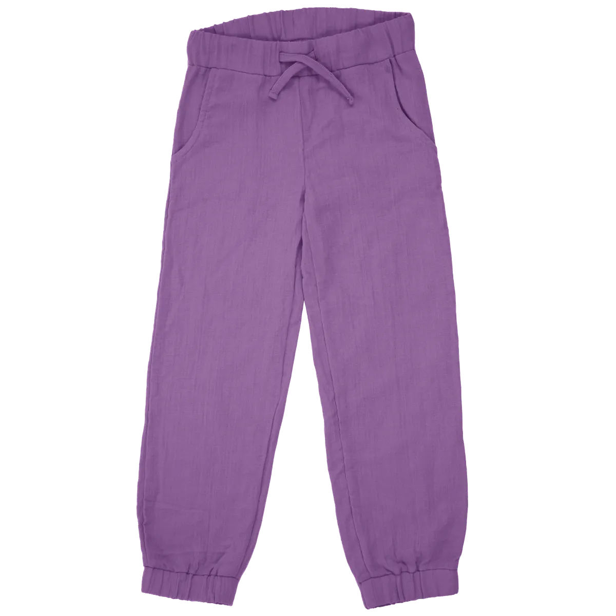 Maxomorra Purple Organic Cotton Muslin Trousers