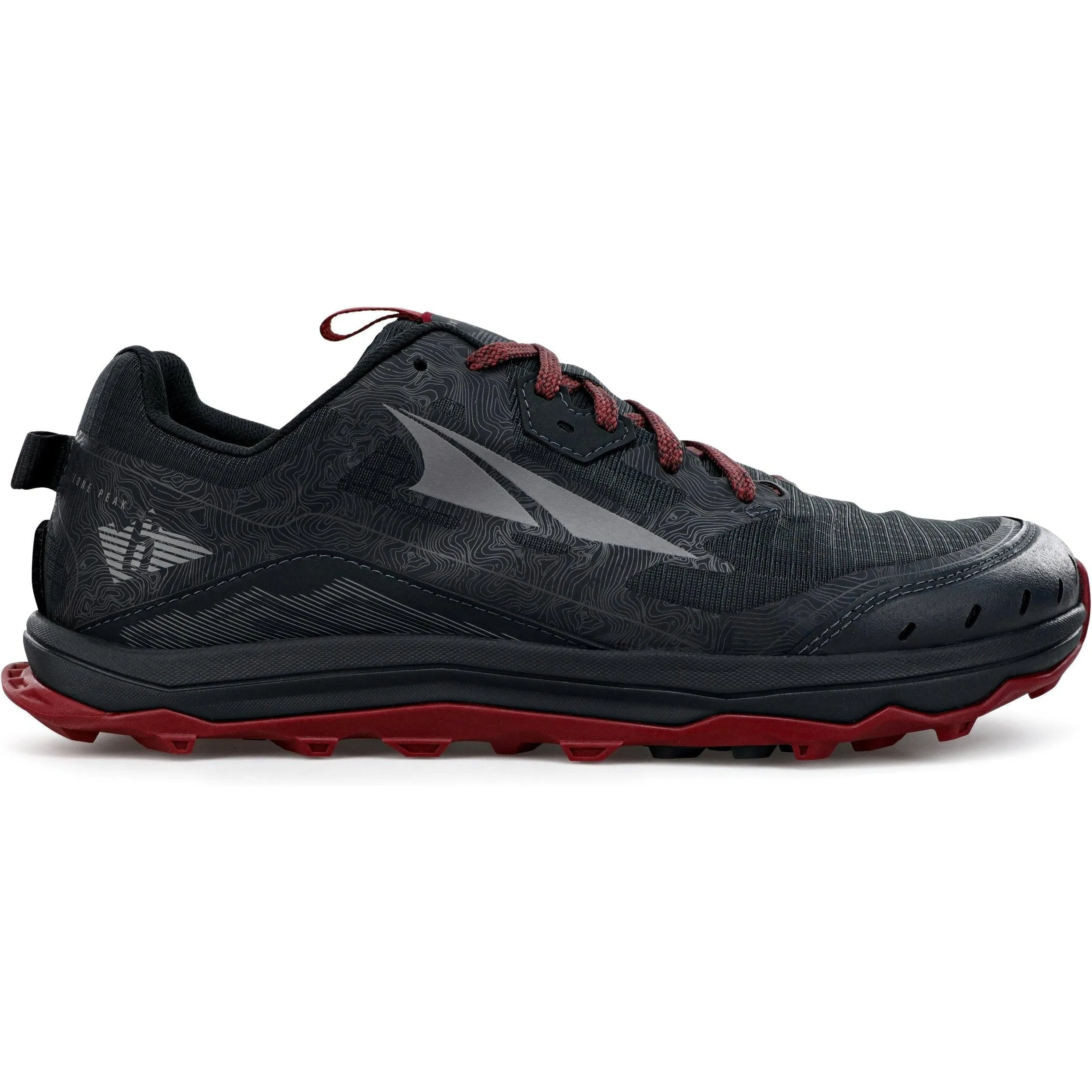 Men's Altra Lone Peak 6, Black/Gray, 11.5 D Medium