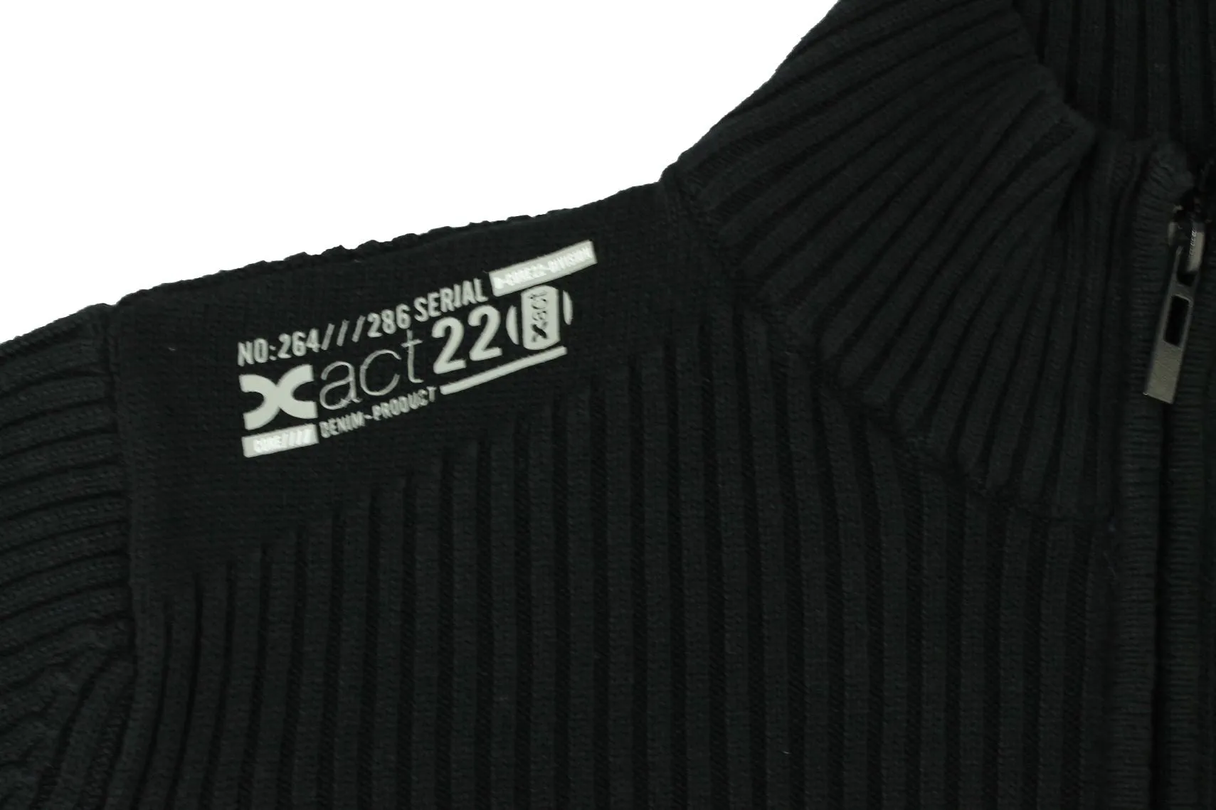 Mens Jumper by Xact Clothing Ribbed Long Sleeved