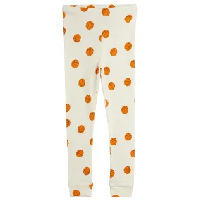 Mini Rodini Child Basketball Leggings Cream