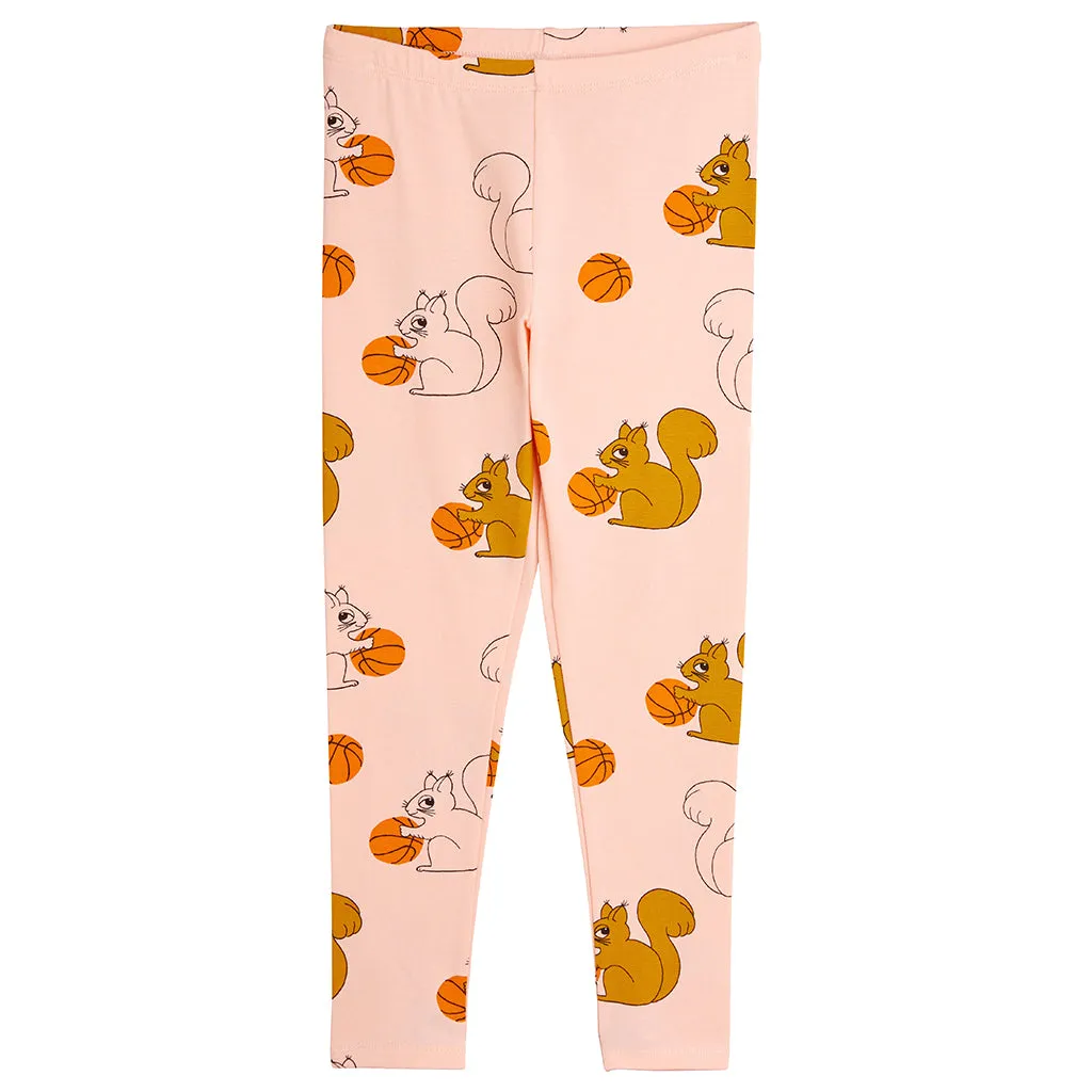 Mini Rodini Child Squirrels Leggings Pink