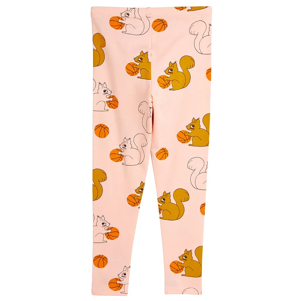 Mini Rodini Child Squirrels Leggings Pink