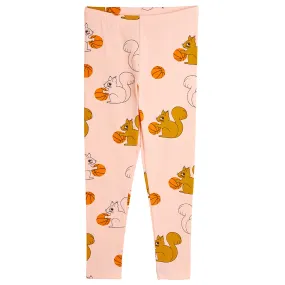 Mini Rodini Child Squirrels Leggings Pink