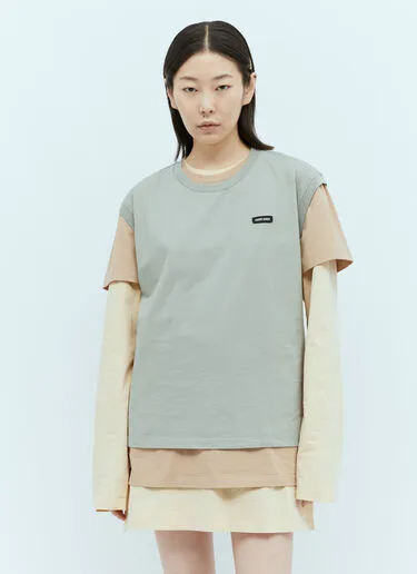 MiuMiu  |Crew Neck Sleeveless Long Sleeves Plain Cotton Short Sleeves